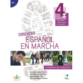 Nuevo Español en marcha 4, учебна тетрадка по испански език, ниво В2 + CD